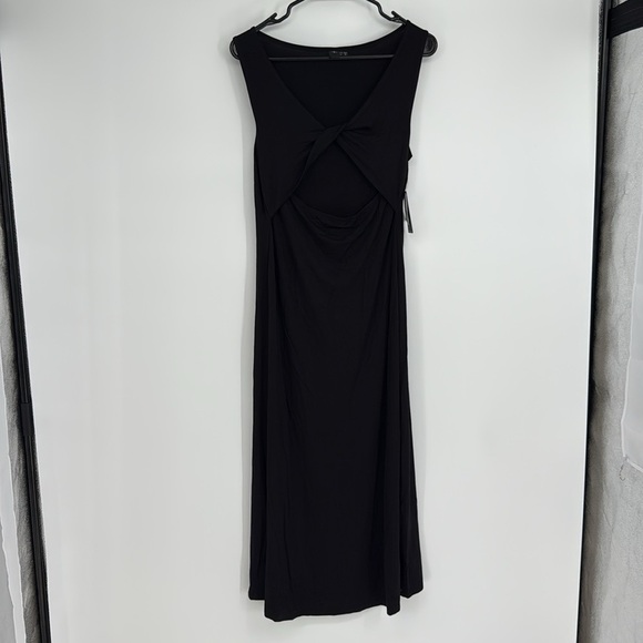 Volcom midi Dress M Black Diamond Cut Night Out Cocktail Party Ready NEW - Picture 2 of 6